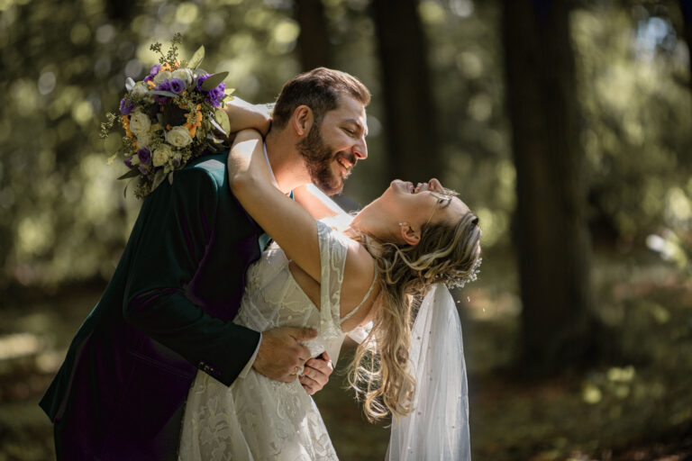 sposi in ritratto romantico durante matrimonio in provincia di Padova