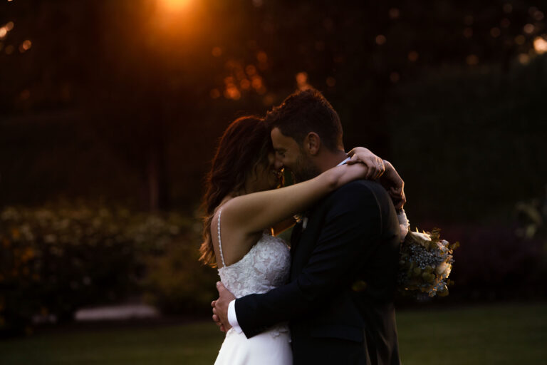 ritratto serale degli sposi durante matrimonio a Padova