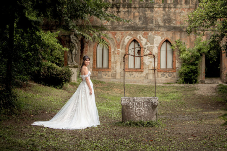 fotografo matrimonio treviso ritratto sposi in villa